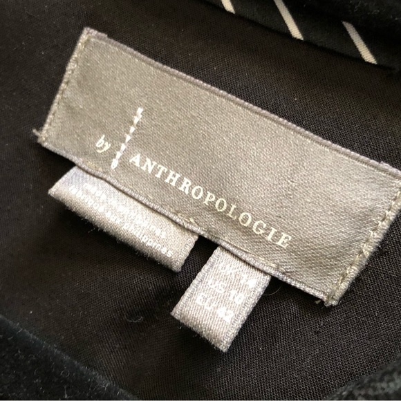 ANTHROPOLOGIE Kamryn Tie Front Black Button-Down Dress - Picture 8 of 13